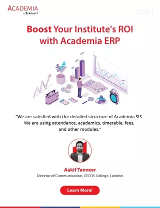 Boost Your Institution's ROI with Academia ERP