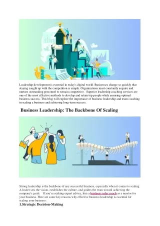 Leadership development is essential in today