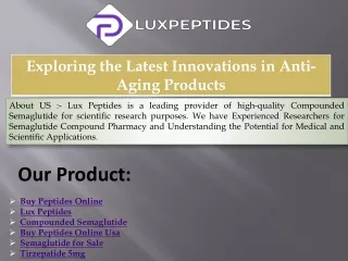 Exploring the Latest Innovations in Anti-Aging Products