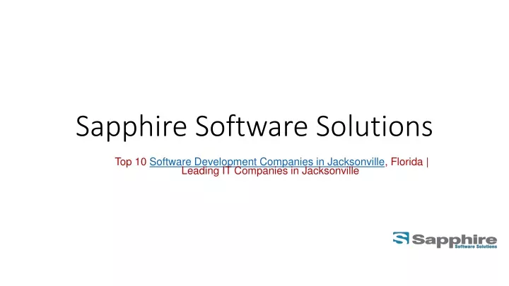 sapphire software solutions