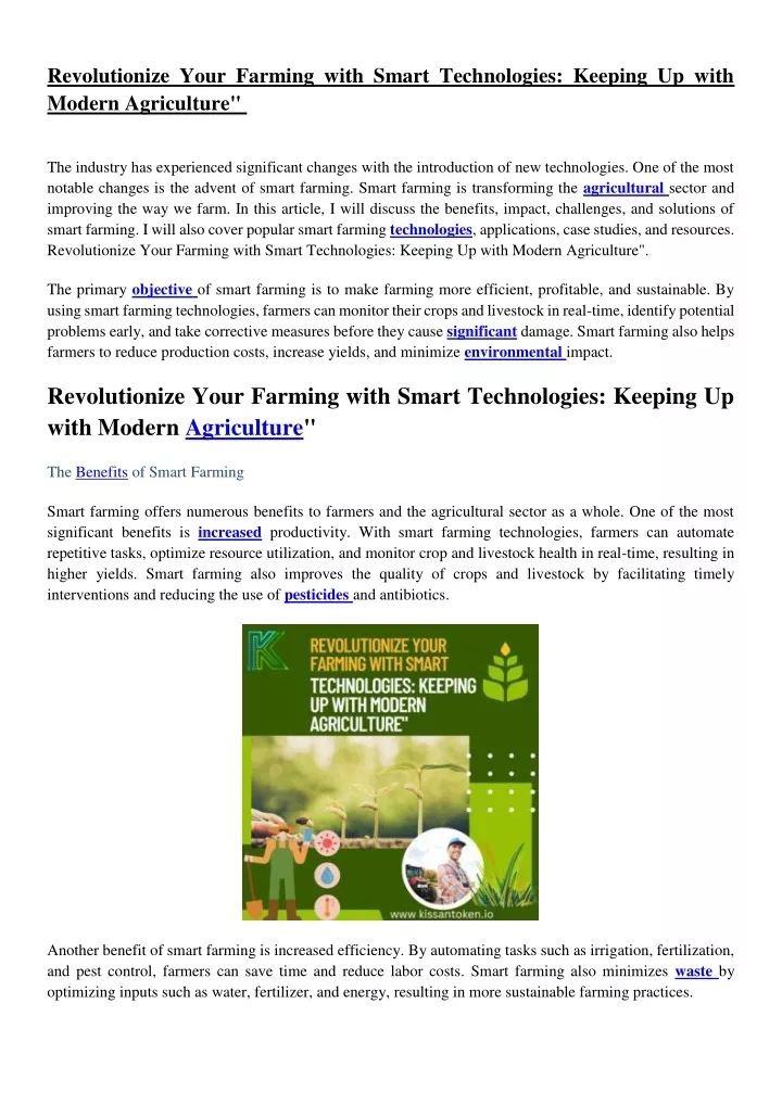 revolutionize your farming with smart