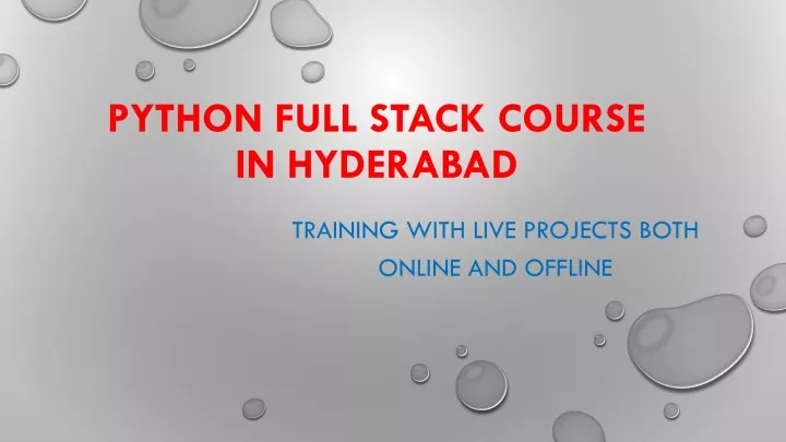 python full stack course in hyderabad