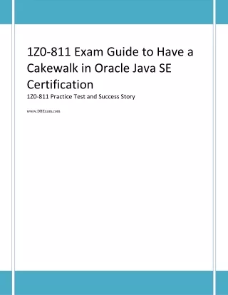 1z0 811 exam guide to have a cakewalk in oracle