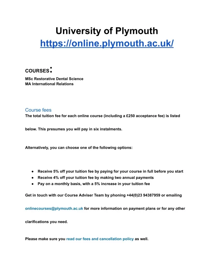university of plymouth https online plymouth ac uk