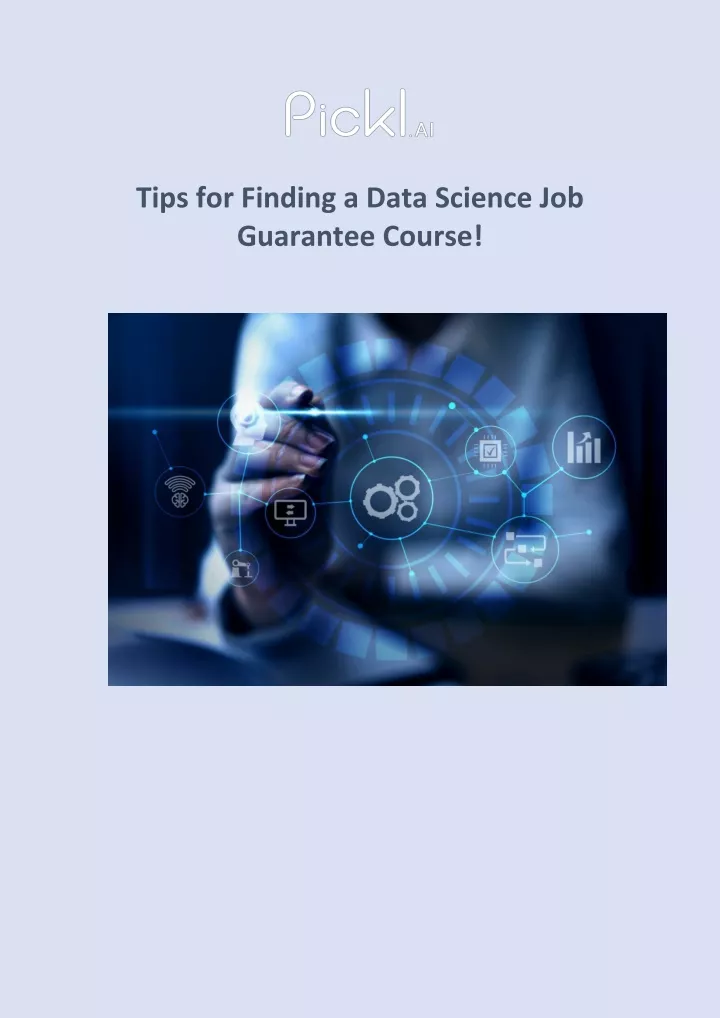 tips for finding a data science job guarantee