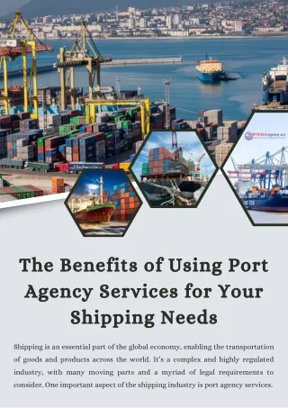 The Benefits of Using Port Agency Services for Your Shipping Needs