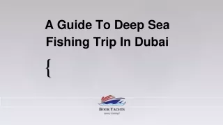 A Guide To Deep Sea Fishing Trip In Dubai