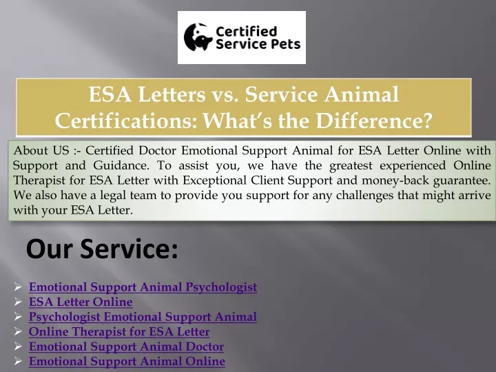 about us certified doctor emotional support