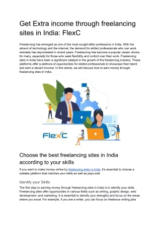 get extra income through freelancing sites