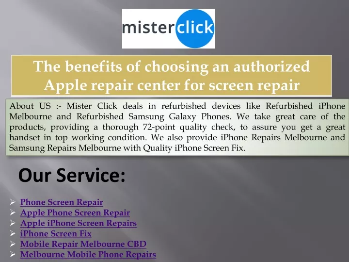 about us mister click deals in refurbished