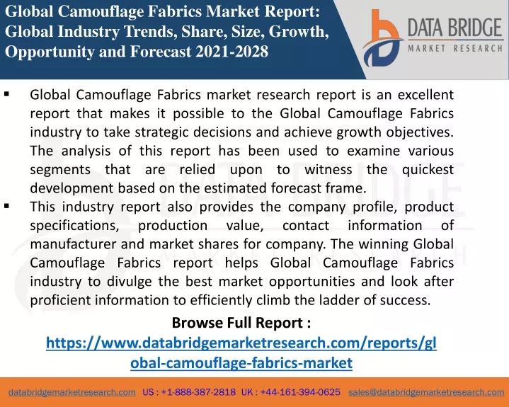 global camouflage fabrics market report global