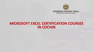 Microsoft Excel Certification Courses in Cochin- FSIEDU