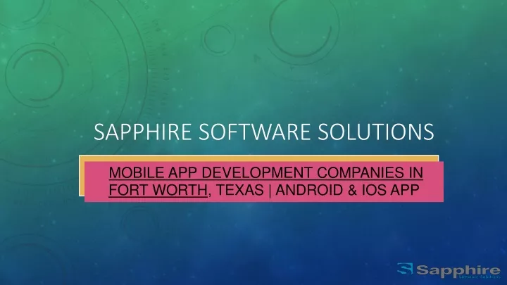 sapphire software solutions