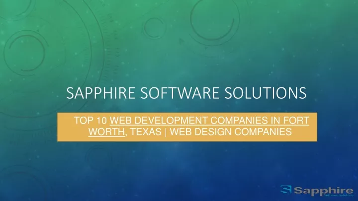 sapphire software solutions