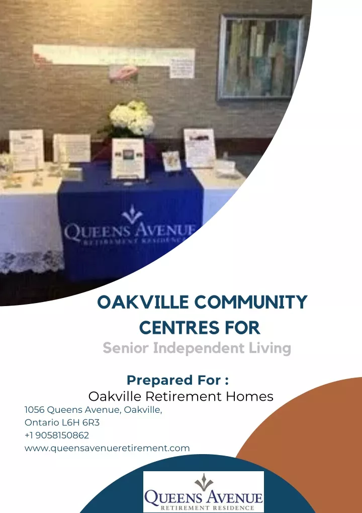 oakville community centres for senior independent