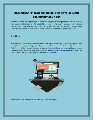 proven benefits of choosing web development