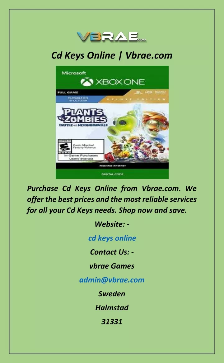 cd keys online vbrae com