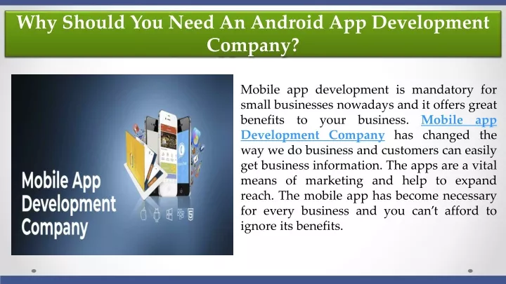why should you need an android app development