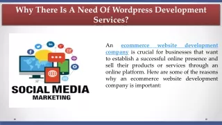 Why There Is A Need Of Wordpress Development Services