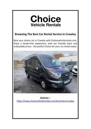 Browsing The Best Car Rental Service In Crawley