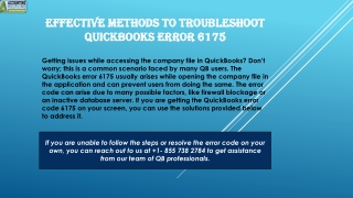 effective methods to troubleshoot quickbooks error 6175
