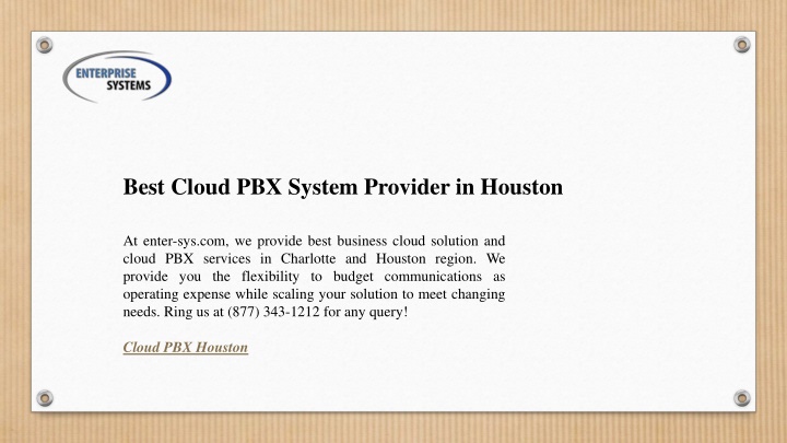 best cloud pbx system provider in houston