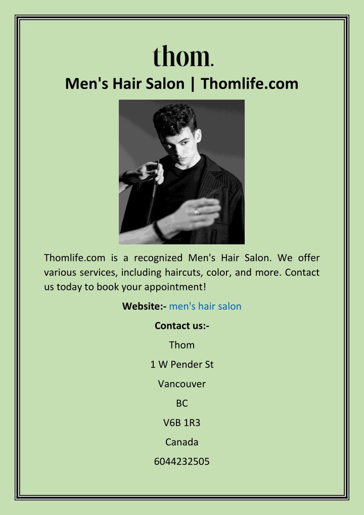 men s hair salon thomlife com