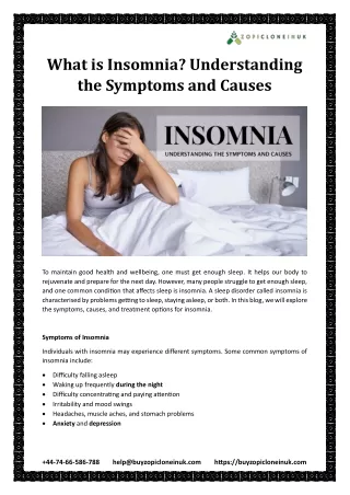 What Is Insomnia Understanding The Symptoms And Causes
