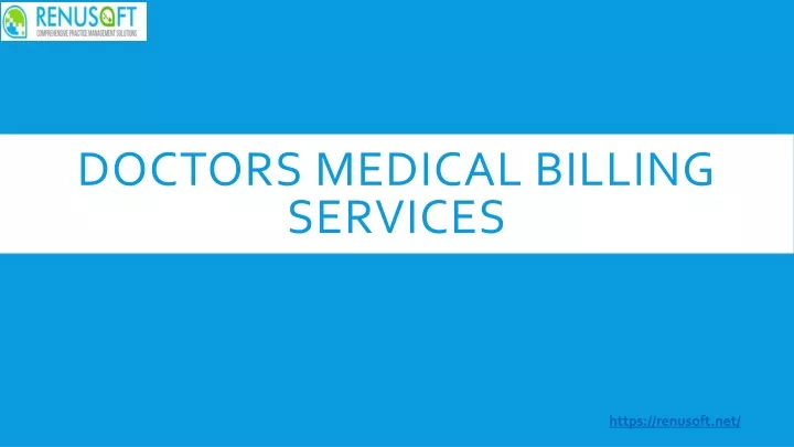 doctors medical billing services