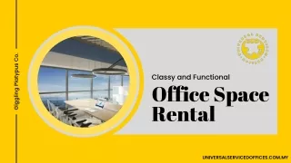 Classy and Functional Office Space Rental in Bangsar South