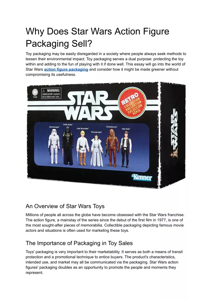 why does star wars action figure packaging sell