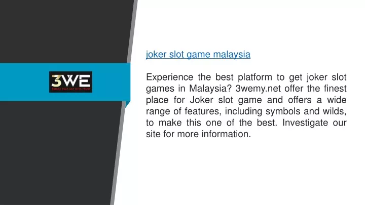 joker slot game malaysia experience the best