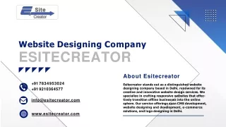 Esitecreator | Website Designing Company in Delhi