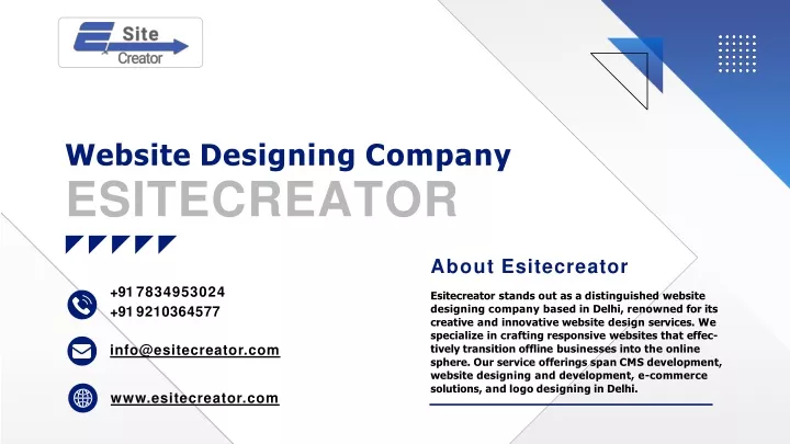 website designing company esitecreator