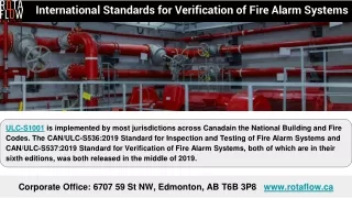 International Standards for Verification of Fire Alarm Systems