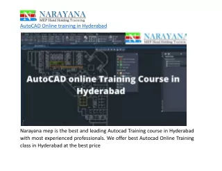 AutoCAD Online training in Hyderabad (1)