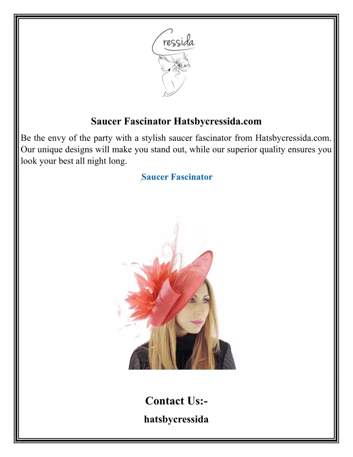 saucer fascinator hatsbycressida com