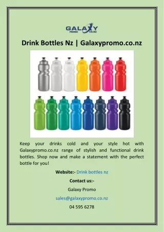 Drink Bottles Nz  Galaxypromo.co.nz