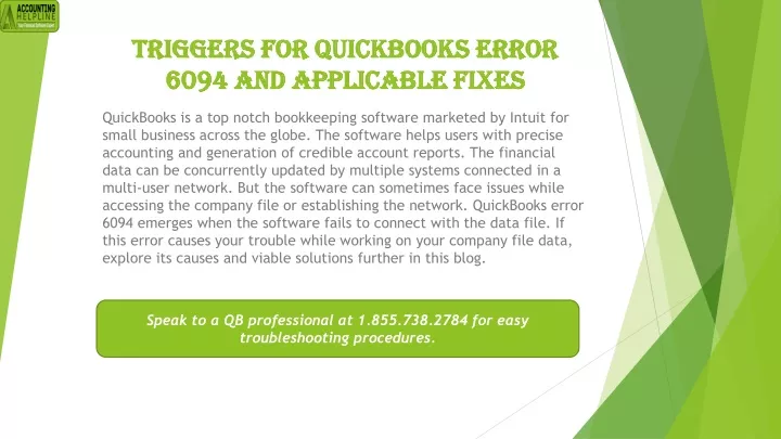 triggers for quickbooks error 6094 and applicable fixes