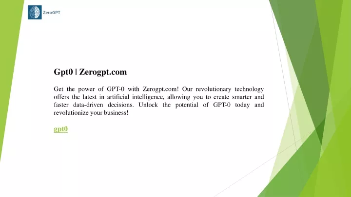 gpt0 zerogpt com get the power of gpt 0 with