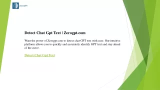 detect chat gpt text zerogpt com want the power
