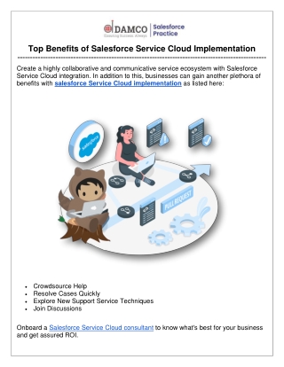 top benefits of salesforce service cloud