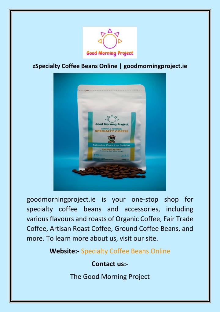 zspecialty coffee beans online goodmorningproject