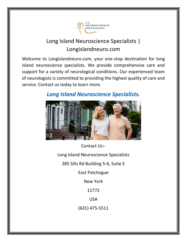 long island neuroscience specialists