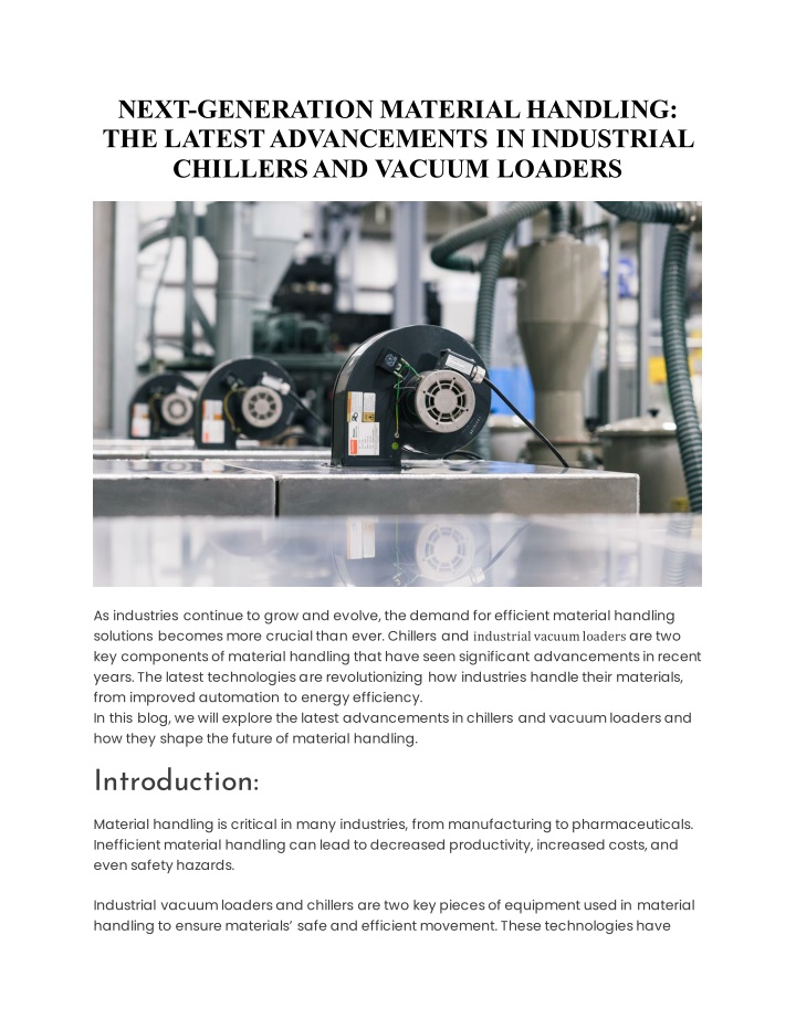 next generation material handling the latest