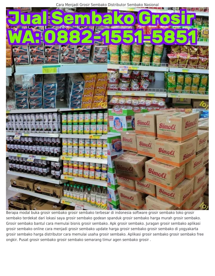 PPT - O88ᒿ·1551·5851 (WA) Grosir Sembako Godean Berapa Modal Usaha ...