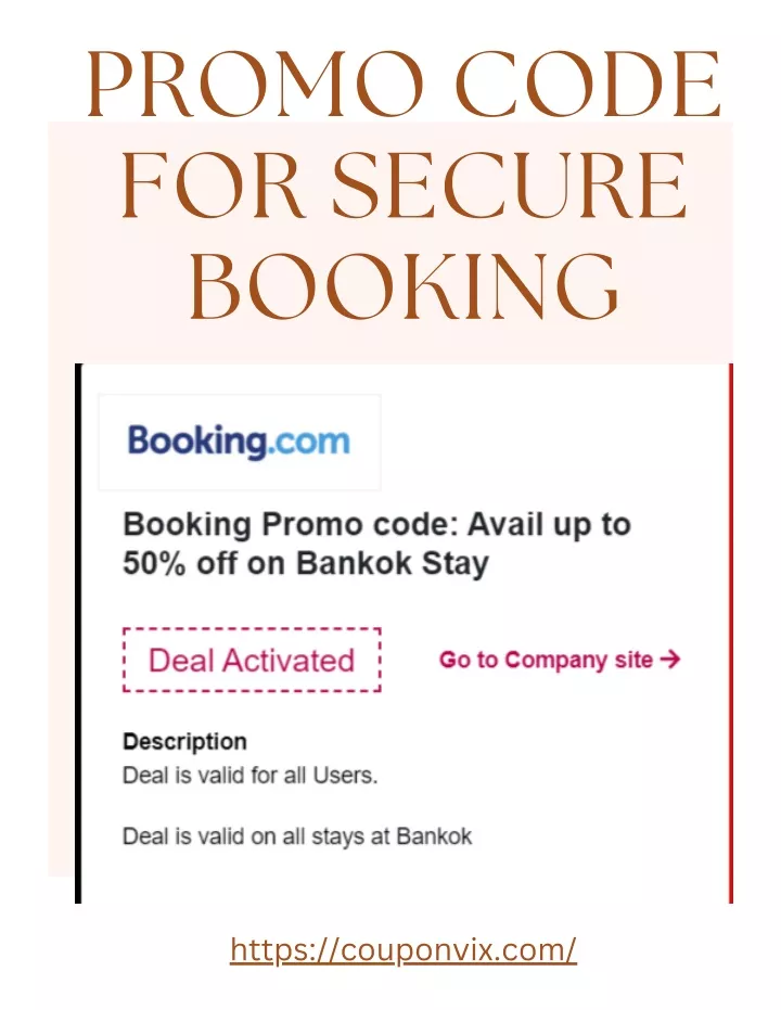 promo code for secure booking