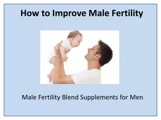how to improve male fertility