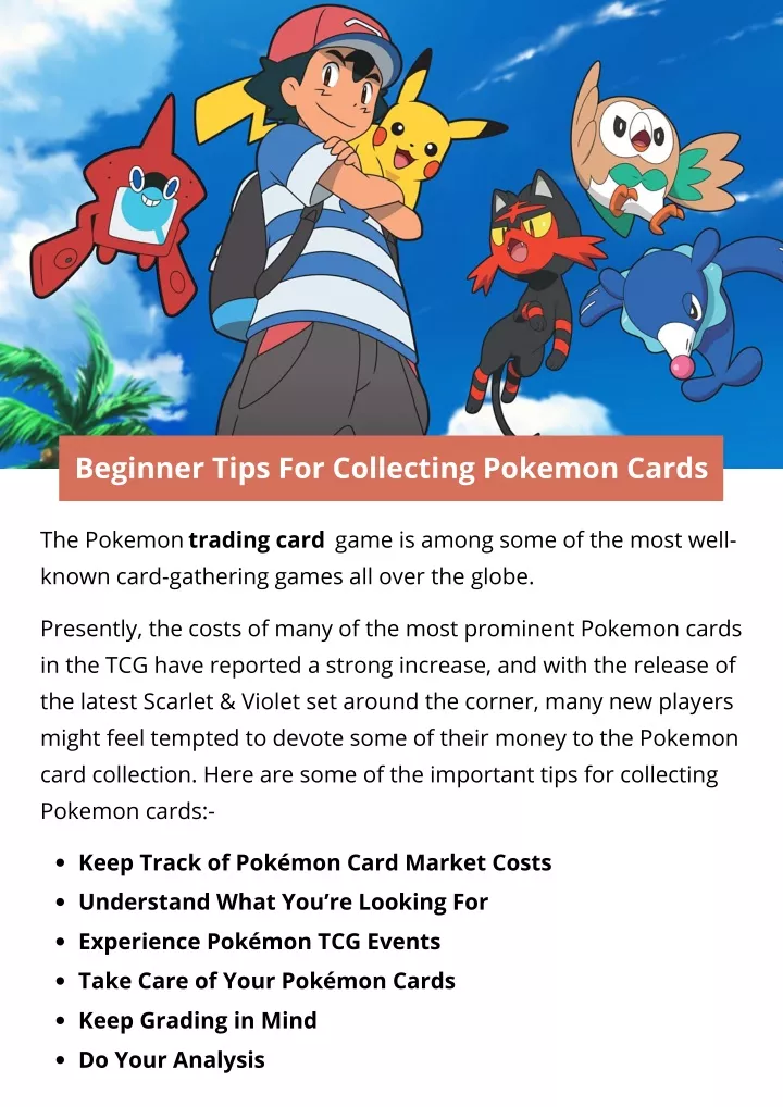 beginner tips for collecting pokemon cards