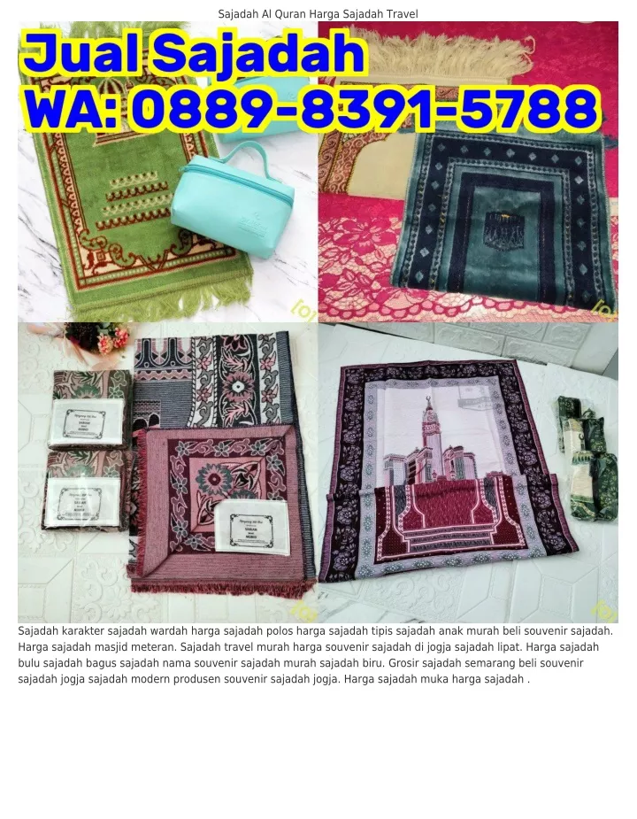 sajadah al quran harga sajadah travel